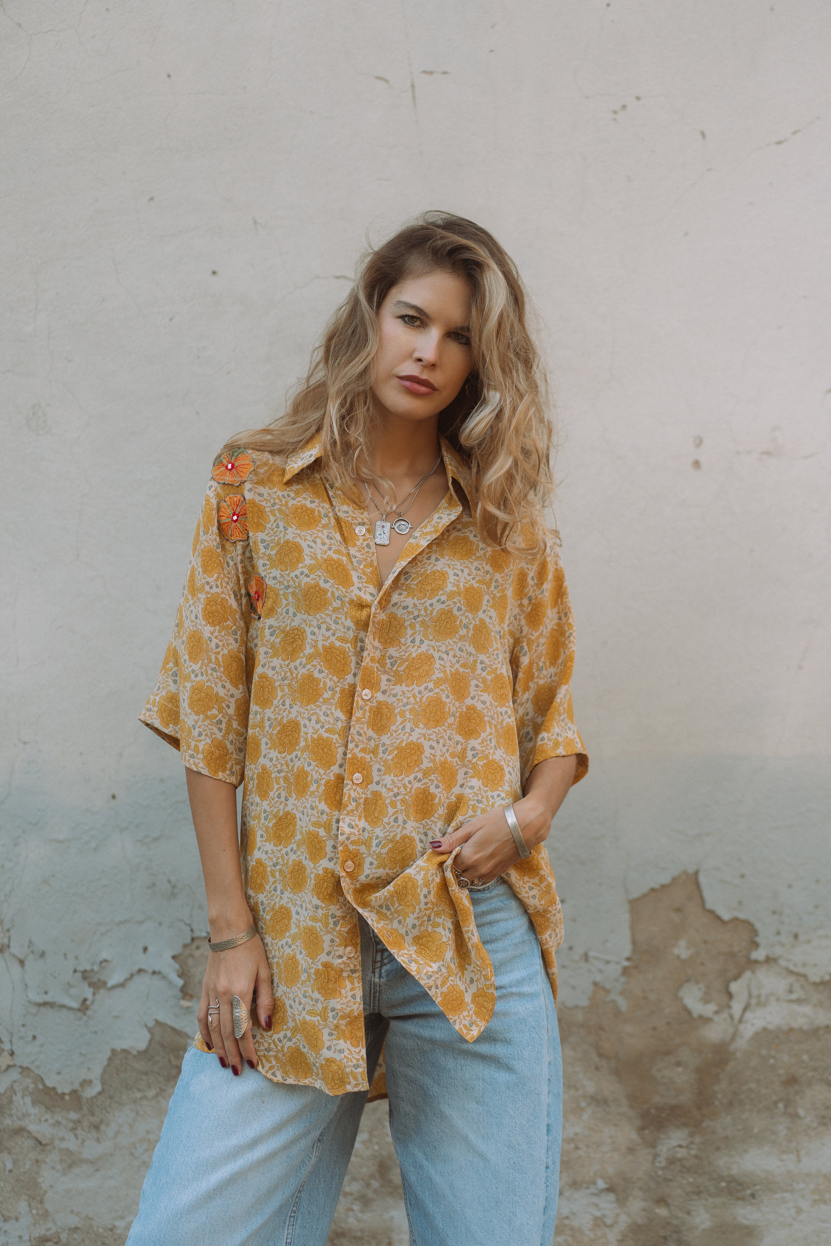 Short Sleeve Button Up - Saxon