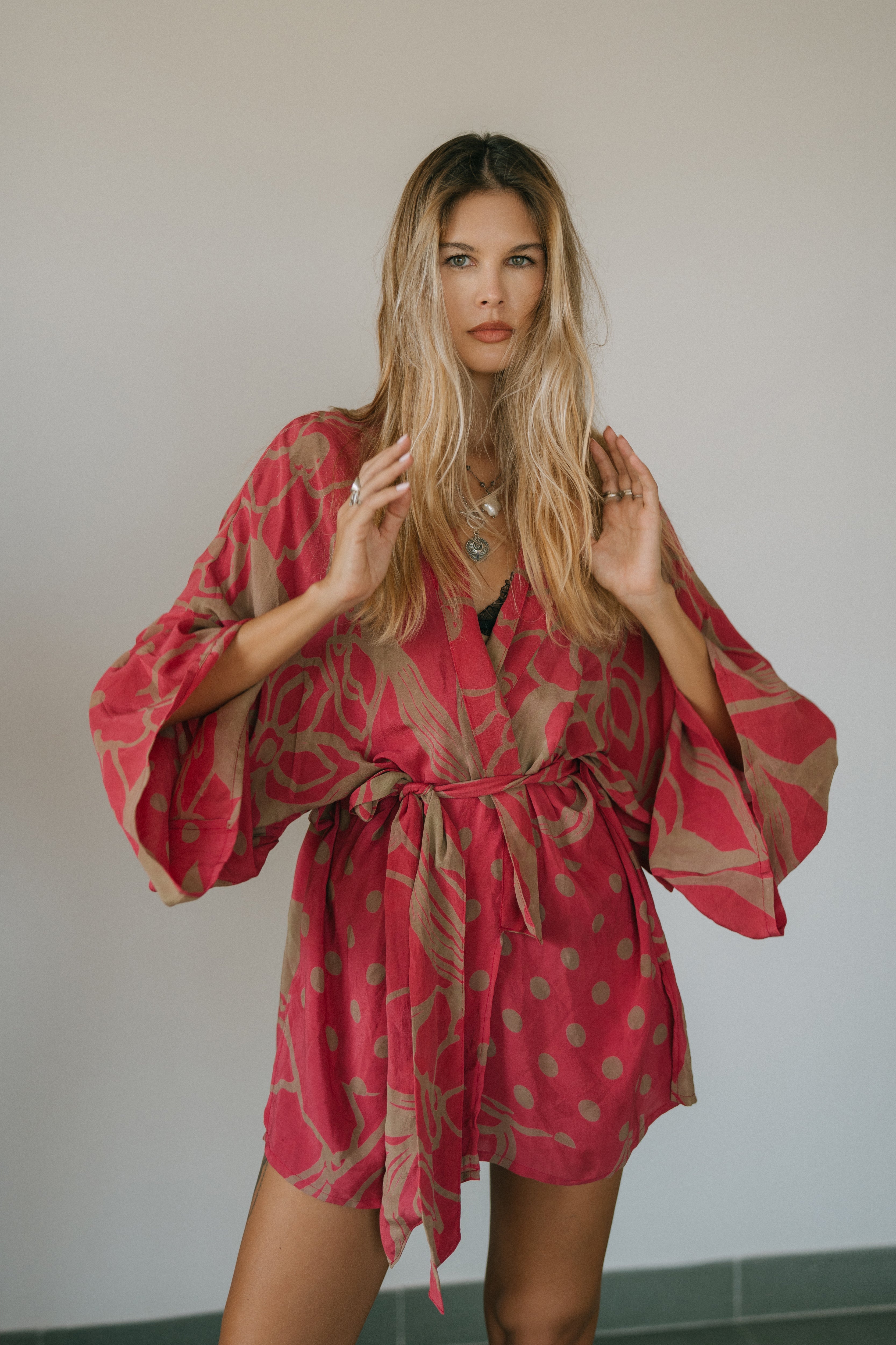 Kimono Wrap Dress - Nugget