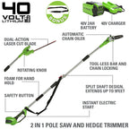 Greenworks Polesaw Hedge 2 0Ah Battery
