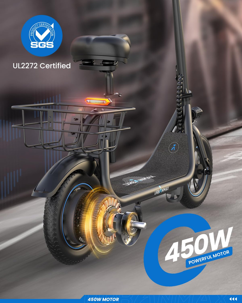 URBANMAX Electric Powerful Foldable Commuting