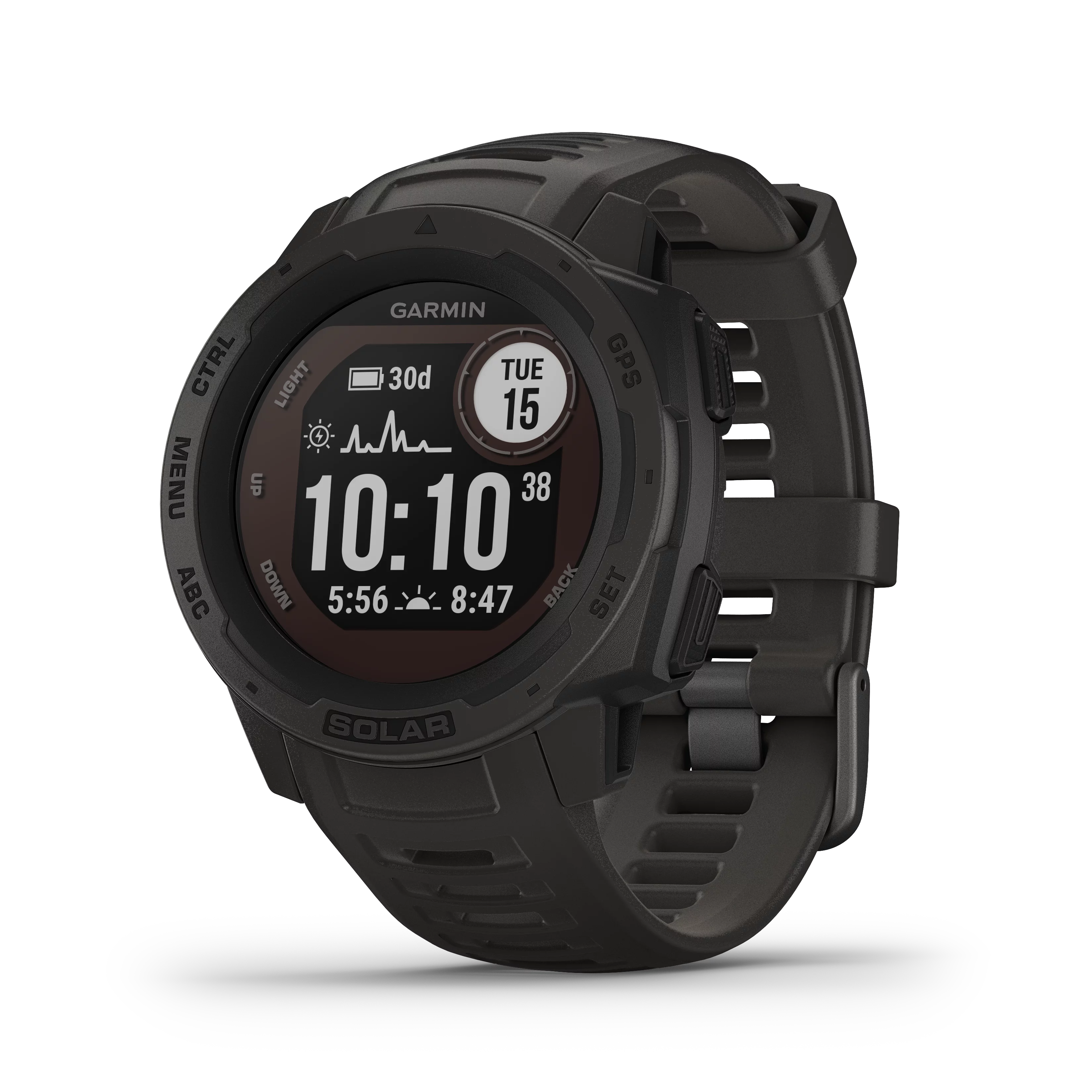 Garmin Instinct Solar Smart Watch, Graphite