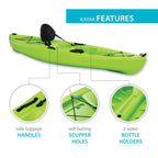 Lifetime Tahoma 10 ft Sit-on-Top Kayak, Lime Green (90816)