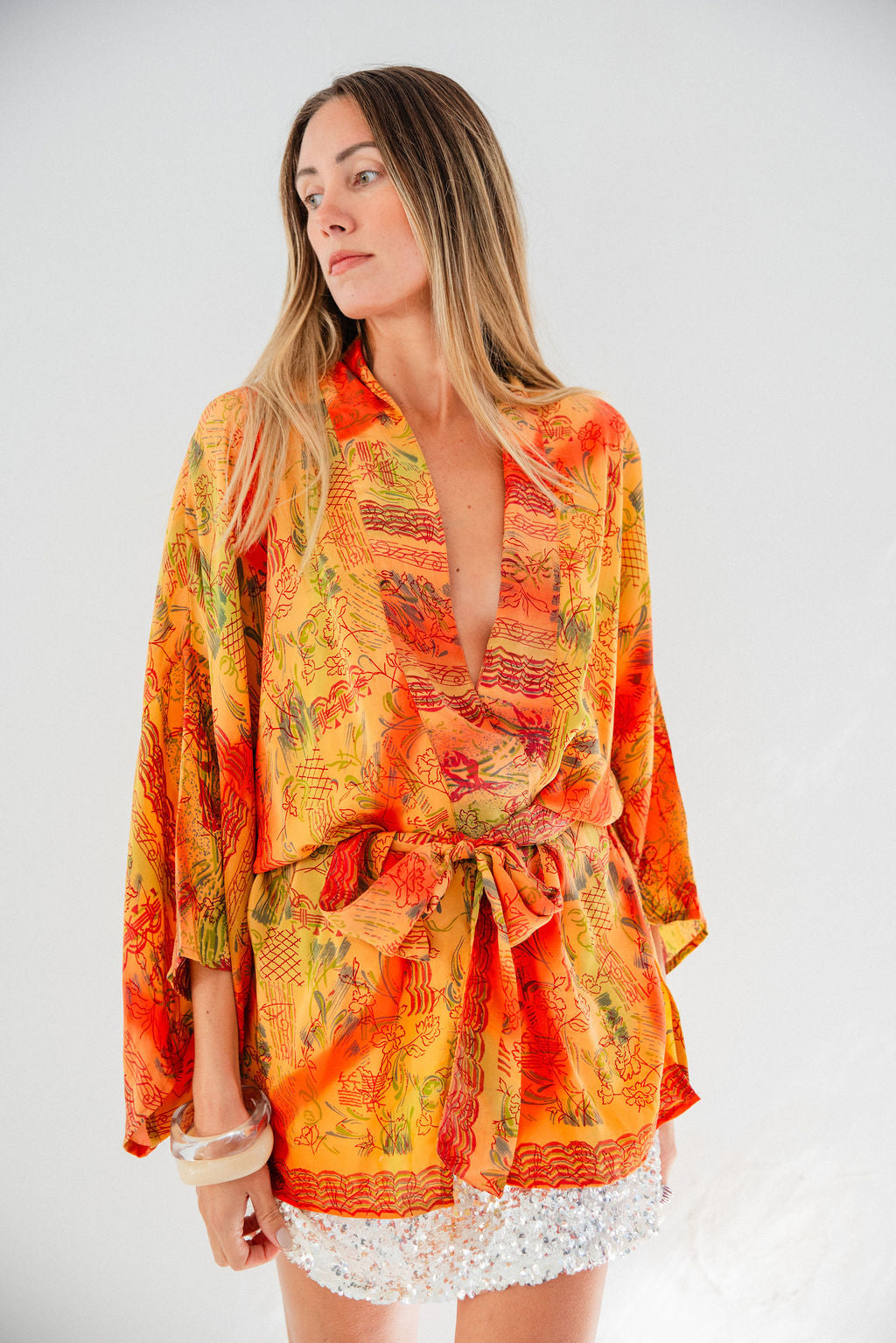 Kimono Wrap Dress - Juno