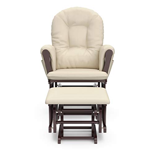 Storkcraft Glider Ottoman Espresso Beige