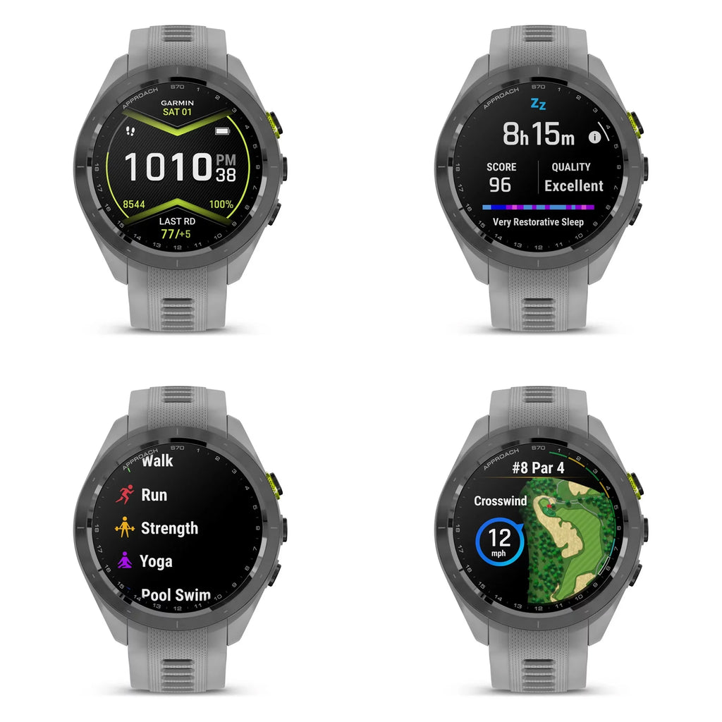 Garmin Approach S70 42MM Fitness Tracker Watch, Golf GPS Premium Smartwatch For Men, 1.2" Touchscreen, Garmin Watch With AMOLED Display and 42000 Preloaded Courses - Gray - Garmin Watches For Men