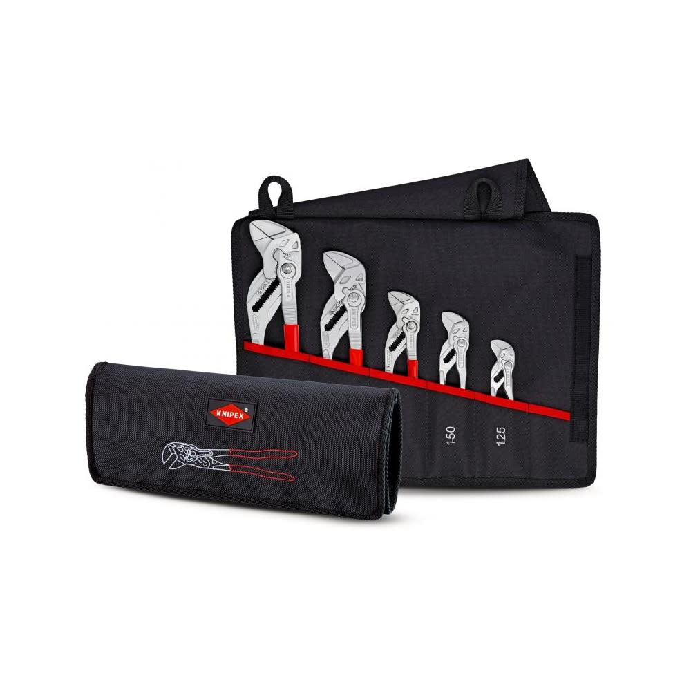 Knipex Pliers Wrench Set in Tool Roll 5pc