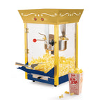 Nostalgia Appliances Popcorn Cart Vintage Movie Theatre Popcorn Machine, Navy