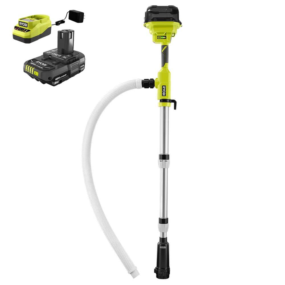 ONE  18V Cordless 1/6 HP Telescoping Pole Pump with 2.0 Ah Battery and Charger RY20UP022K