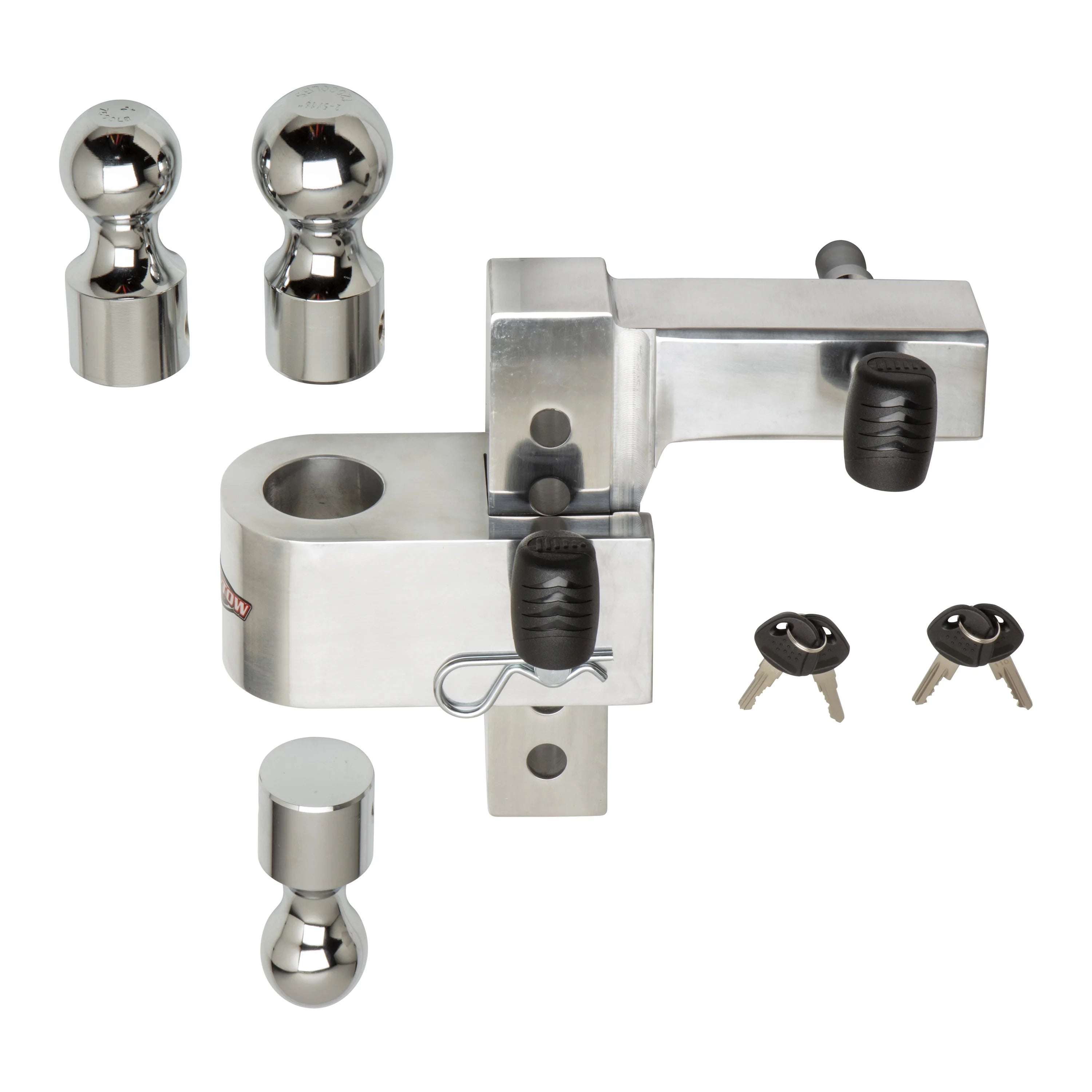 Aluma-Tow - 6" Drop Adjustable Interchangeable Hitch System by Uriah Products - UT623410 - 3 Hitch Balls - Locking Pins - 12,000 lb. GTWR