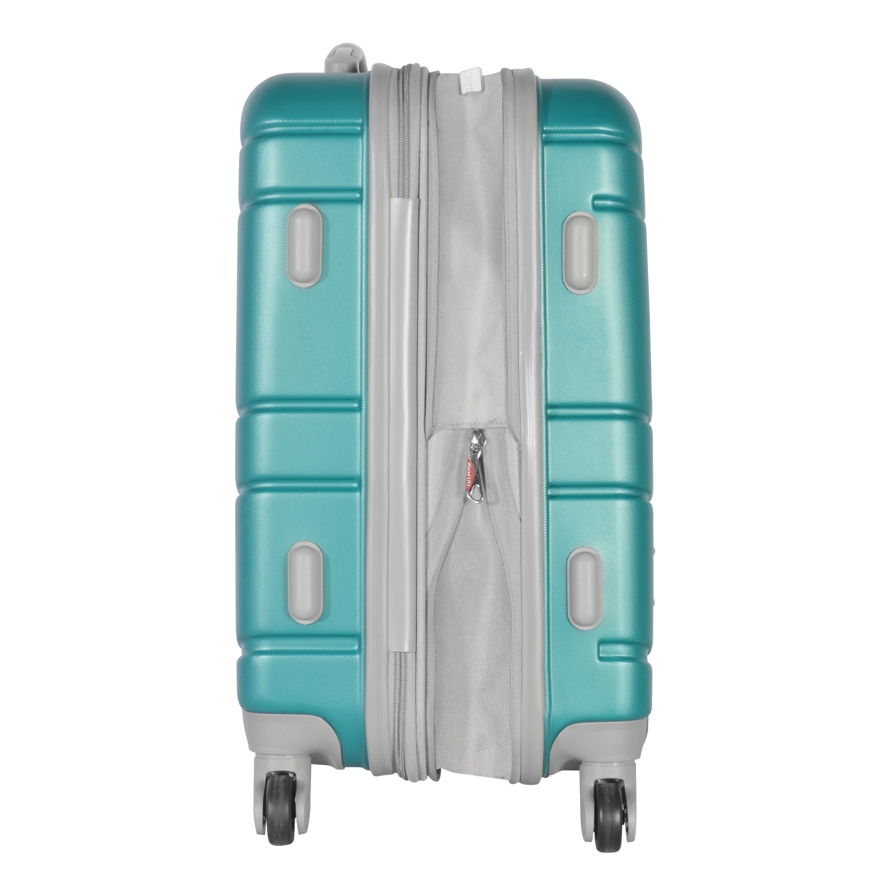 Olympia U.S.A. Denmark 3-Piece Expandable Hardcase Luggage Set with Spinner Wheels, Teal
