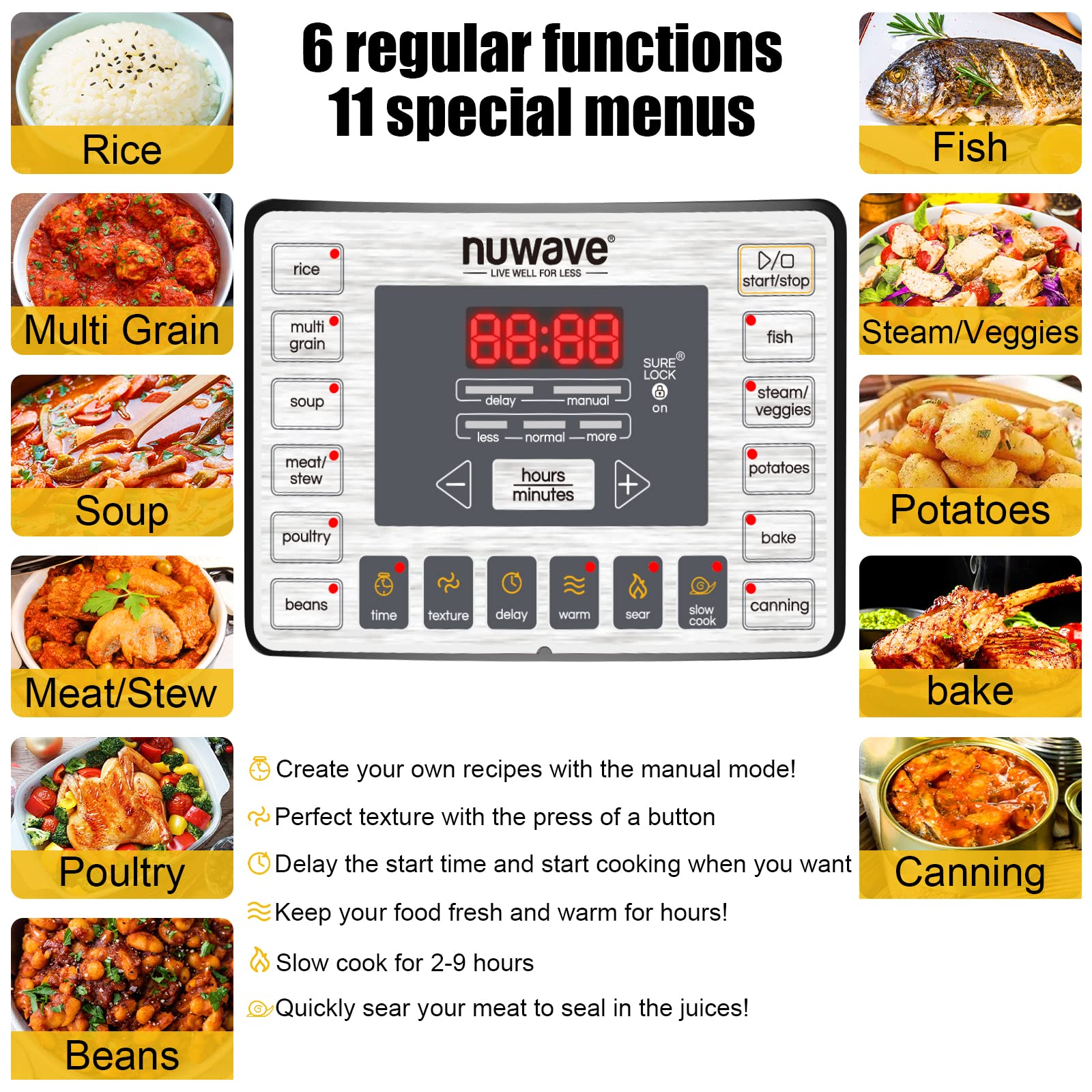 NuWave Nutri Pot Stainless Sure Lock Technology