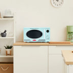 Nostalgia Retro Microwave for Countertop 0.9 cu ft Vintage Microwave, Aqua