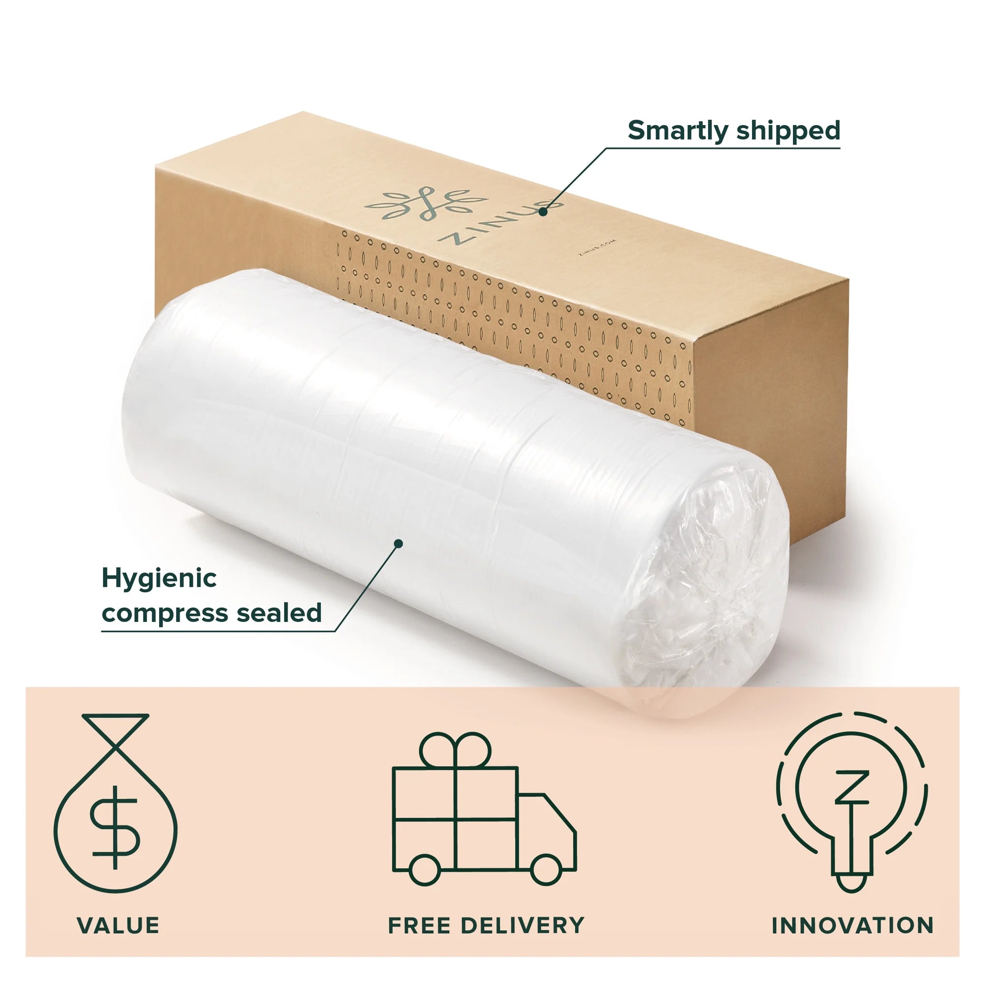 Zinus 10" Green Tea Memory Foam Mattress, Twin