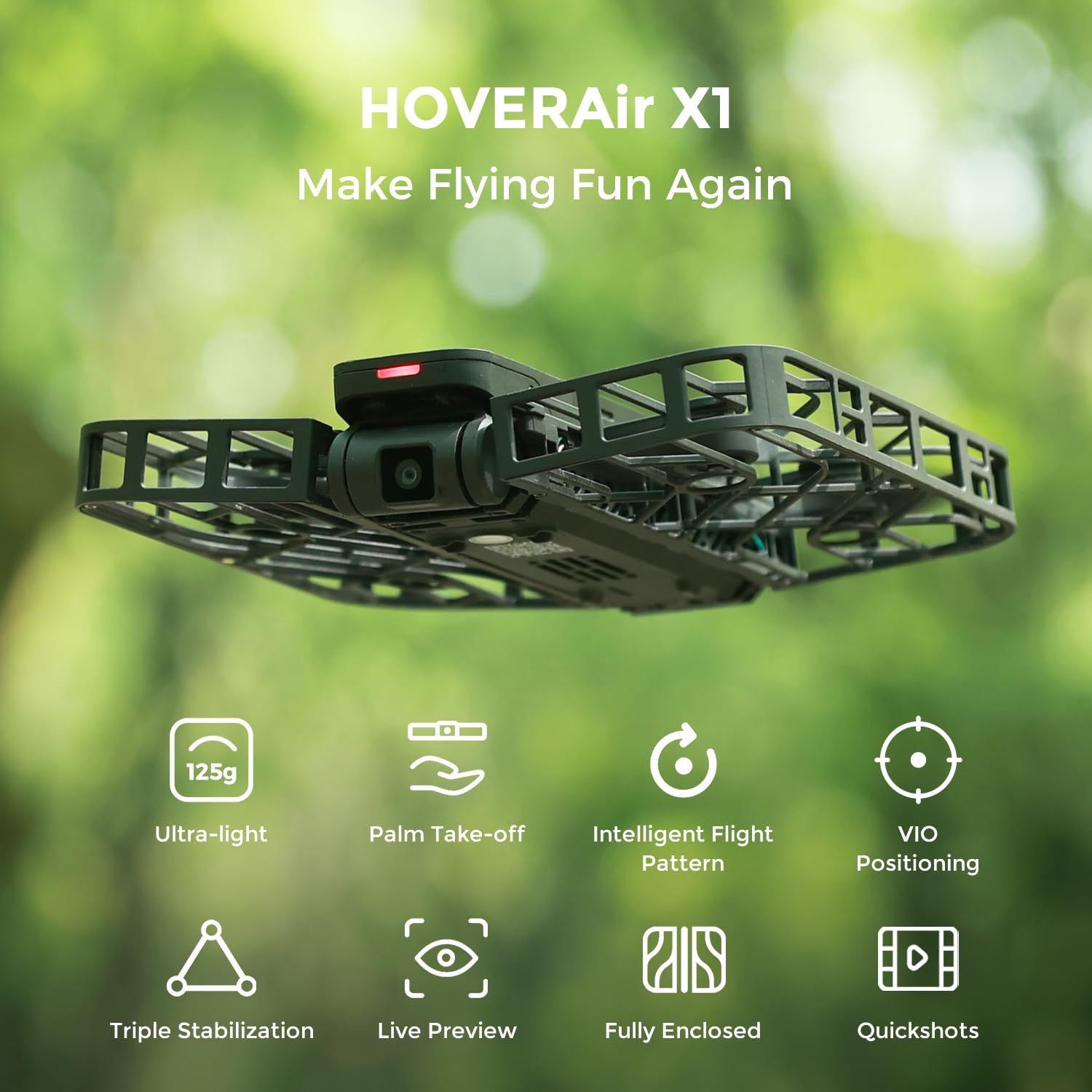 HOVERAir X1 Self Flying Pocket Sized Intelligent