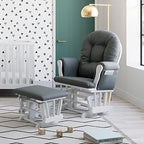 Storkcraft Custom Glider Ottoman White