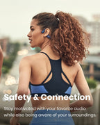 Shokz OpenRun Mini Bone Conduction Waterproof Bluetooth Headphones for Sports with Cooling Wristband (Blue, Mini)