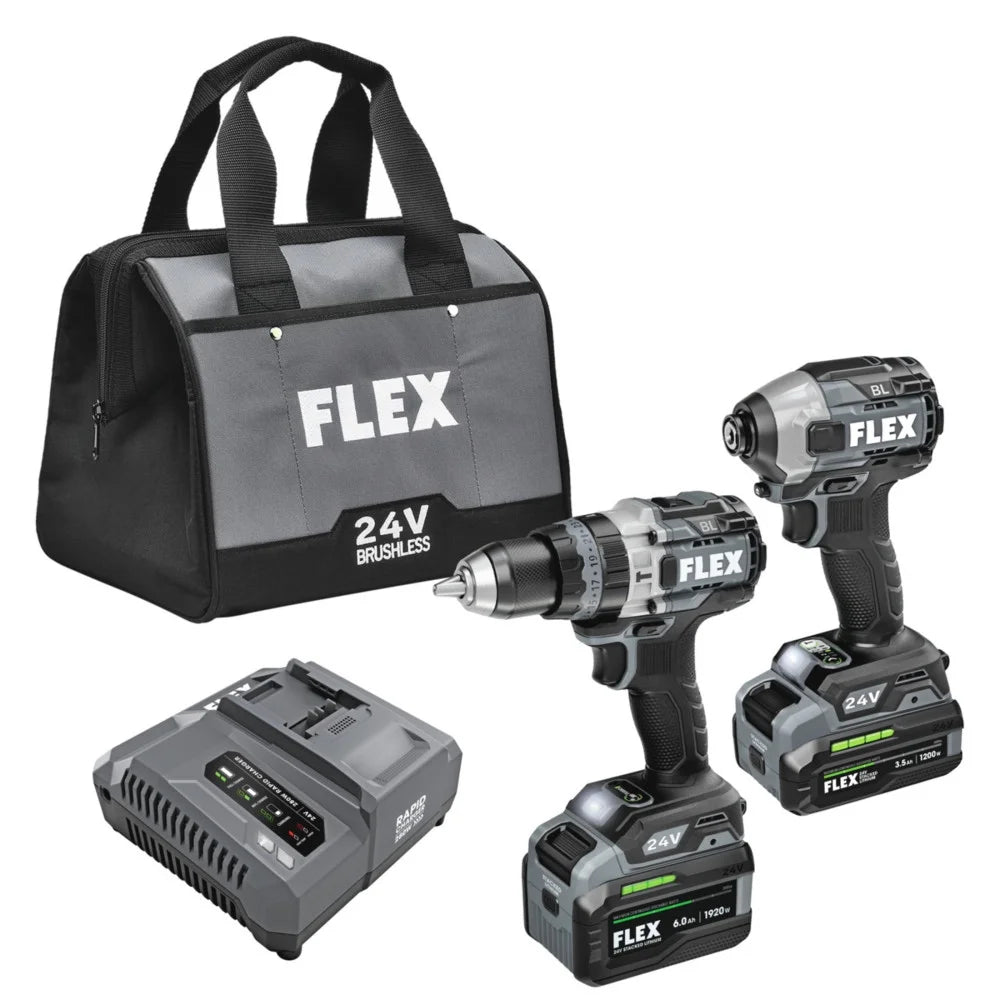 Flex 24V Stacked Lithium Battery 2 Tool Combo Kit
