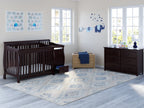 Storkcraft Portofino 5-in-1 Convertible Baby Crib and Changer, Espresso