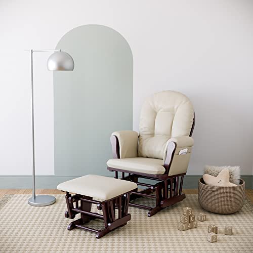 Storkcraft Glider Ottoman Espresso Beige