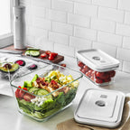 Zwilling Fresh & Save 32-pc Vacuum Sealer Machine Set, Sous Vide Bags, Meal prep, Airtight Food Storage Containers Glass