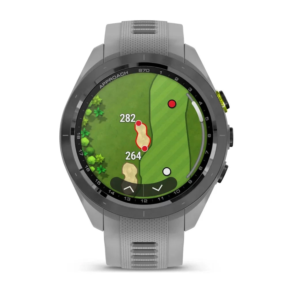 Garmin Approach S70 42MM Fitness Tracker Watch, Golf GPS Premium Smartwatch For Men, 1.2" Touchscreen, Garmin Watch With AMOLED Display and 42000 Preloaded Courses - Gray - Garmin Watches For Men