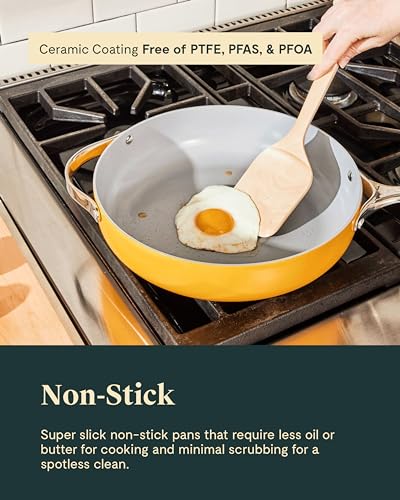 12 Piece Caraway Nonstick Cookware Stovetop