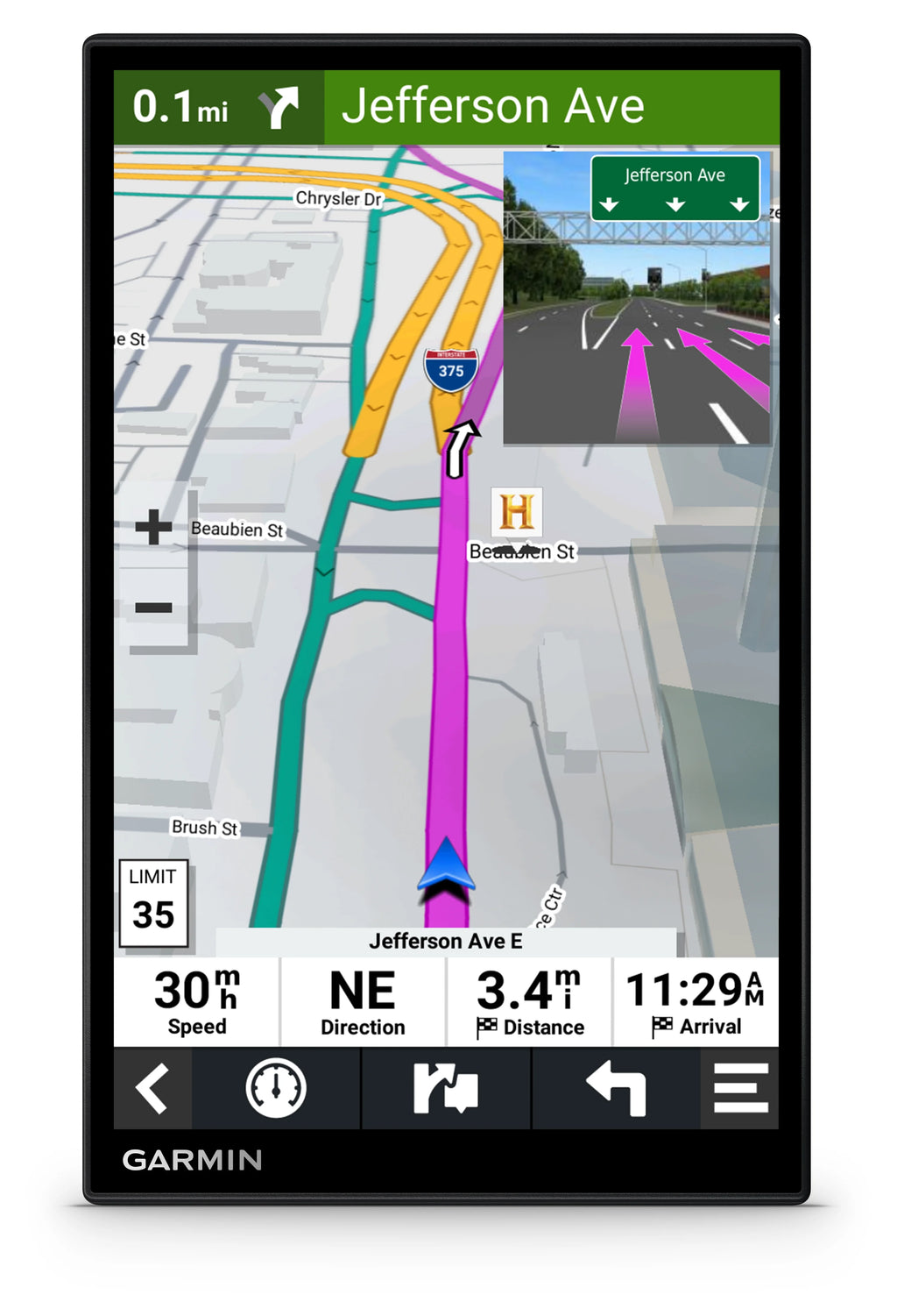 Garmin DriveSmart 86 8" Car GPS Navigator Bright Crisp High-Res Maps Voice Assist with Power Pack
