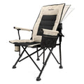 REALEAD Oversized Camping Chairs - Heavy Duty Folding Chair for Outside Support 400 LBS - Padded High Back Camp Chair with Lumbar Back Support - Portable Outdoor Lawn Chairs