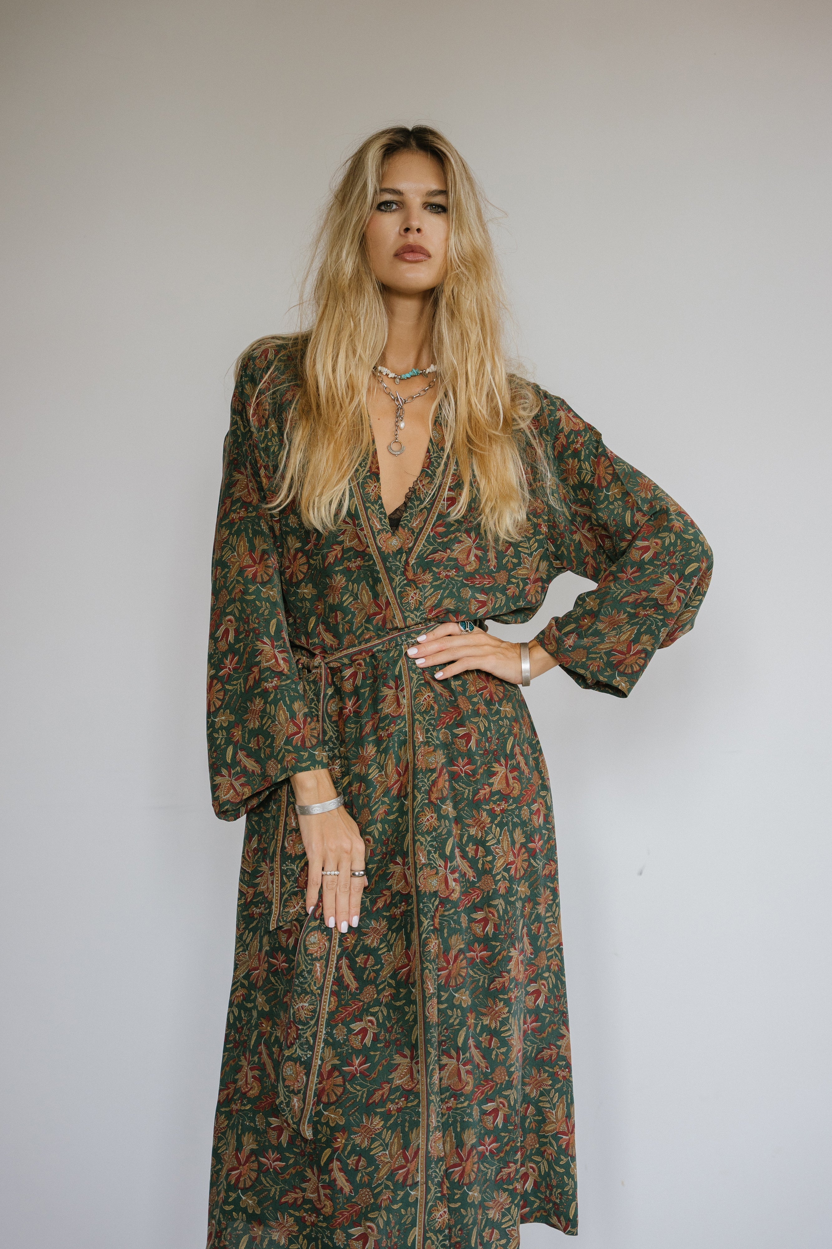 Long Jacket With Belt - Koi