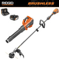 18V Brushless 14 in. Cordless Battery String Trimmer and Leaf Blower 2-Tool Combo Kit with 4.0 Ah Battery and Charger R019001