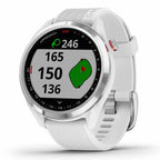 Garmin Approach S42 (White) Golf GPS Watch Power Bundle | 2021 Model | with PlayBetter Portable Charger & HD Screen Protectors