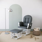 Storkcraft Custom Glider Ottoman White