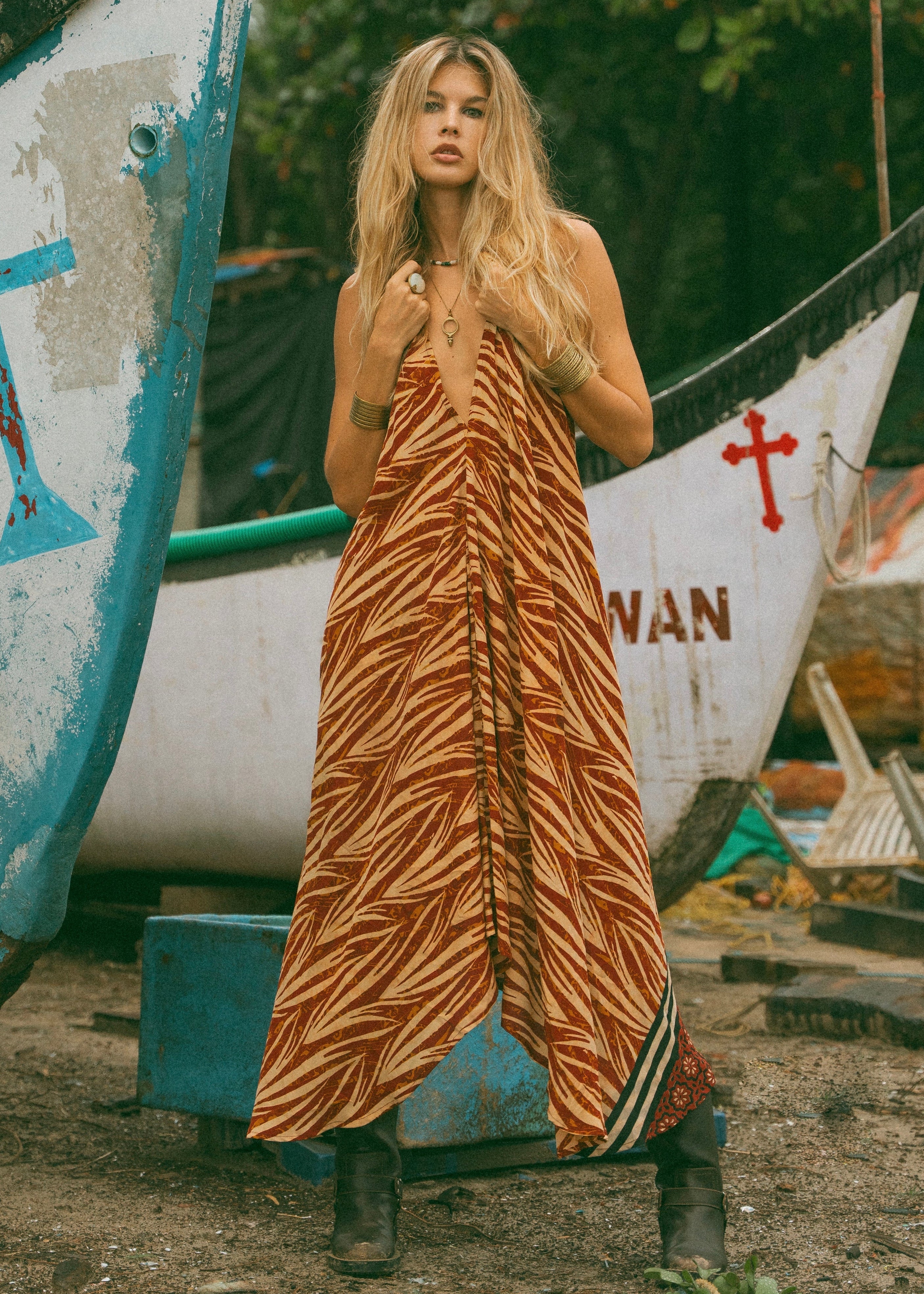Sun Child Classic Silk Dress - Levi