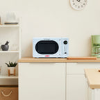 Nostalgia Retro Compact Countertop Microwave Oven, 0.7 Cu. Ft. 700-Watts with LED Digital Display, Child Lock, Easy Clean Interior, Blue
