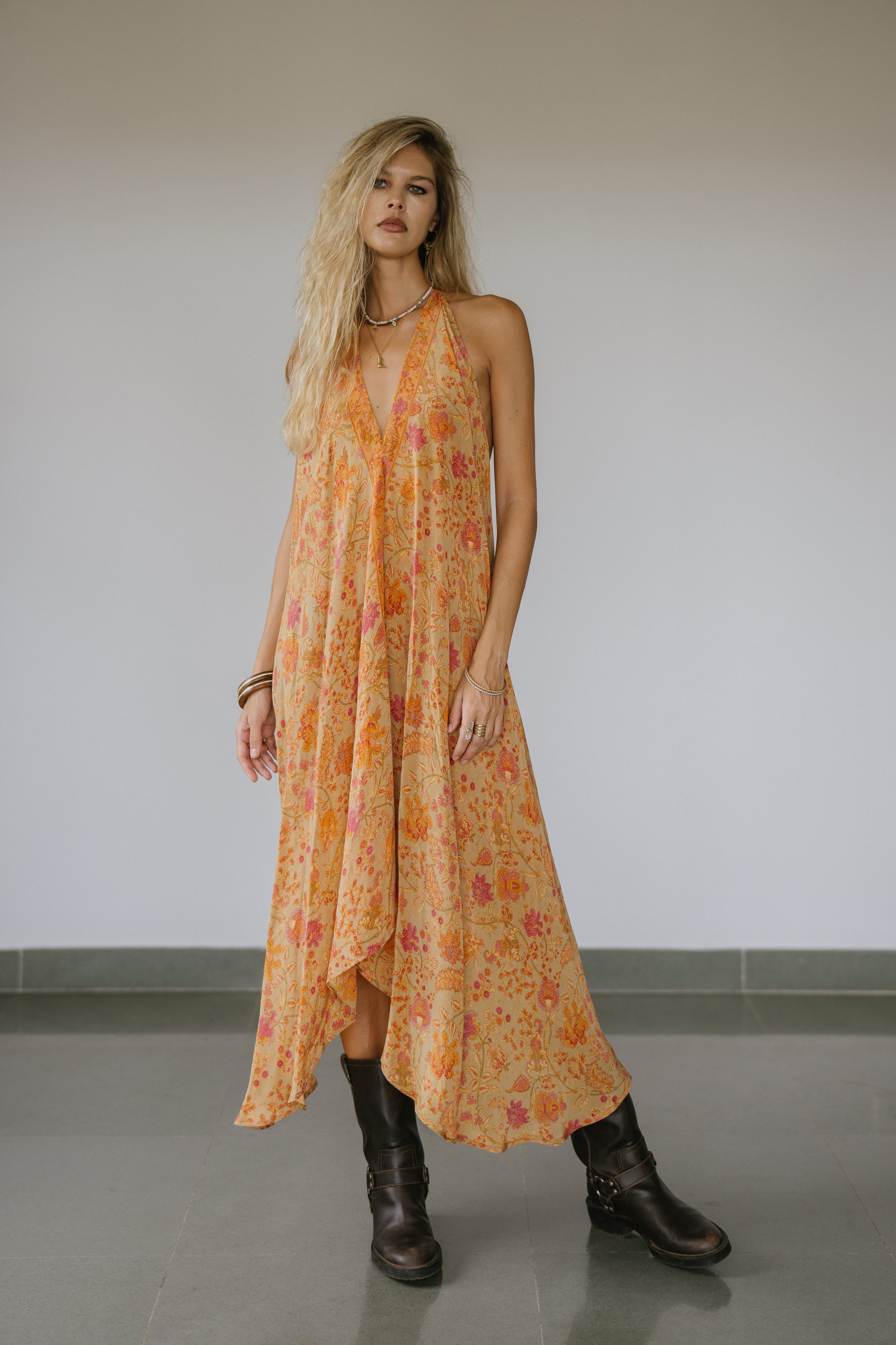 Sun Child Classic Silk Dress - One of a Kind - Botanique