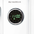 Nostalgia Retro Microwave for Countertop 0.9 cu ft Vintage Microwave, White