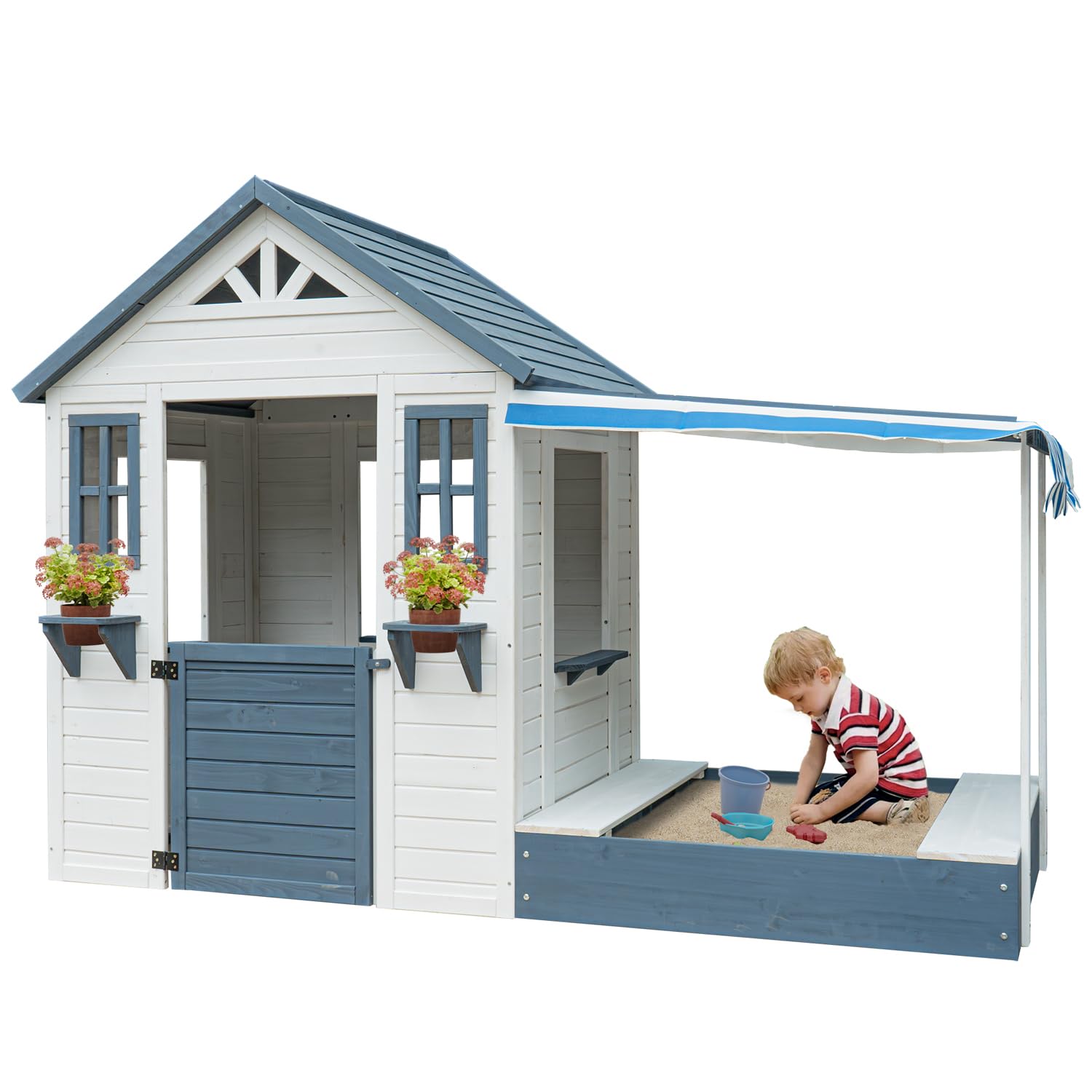 Playhouse Sandbox Outdoor Cottage Backyard