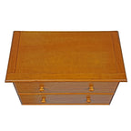 Palace Imports  100% Solid Wood 5-Drawer Chest with Metal or Wooden Knobs Honey Pine Stained Medium Wood