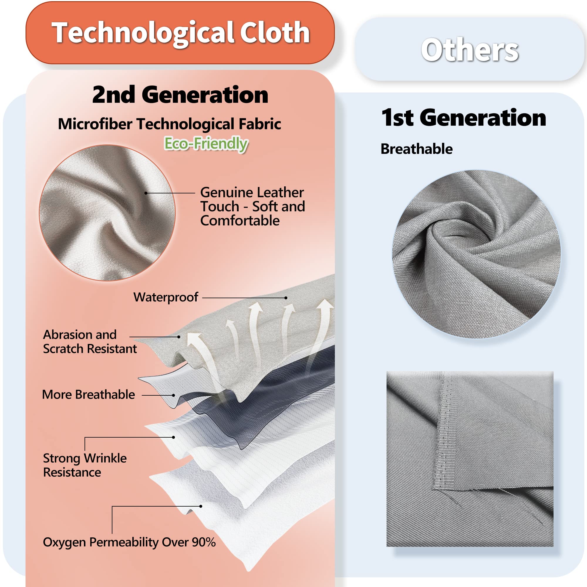 hzlagm Recliner Microfiber Technology Overstuffed