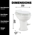Dometic Standard Height Toilet White