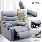 hzlagm Recliner Microfiber Technology Overstuffed