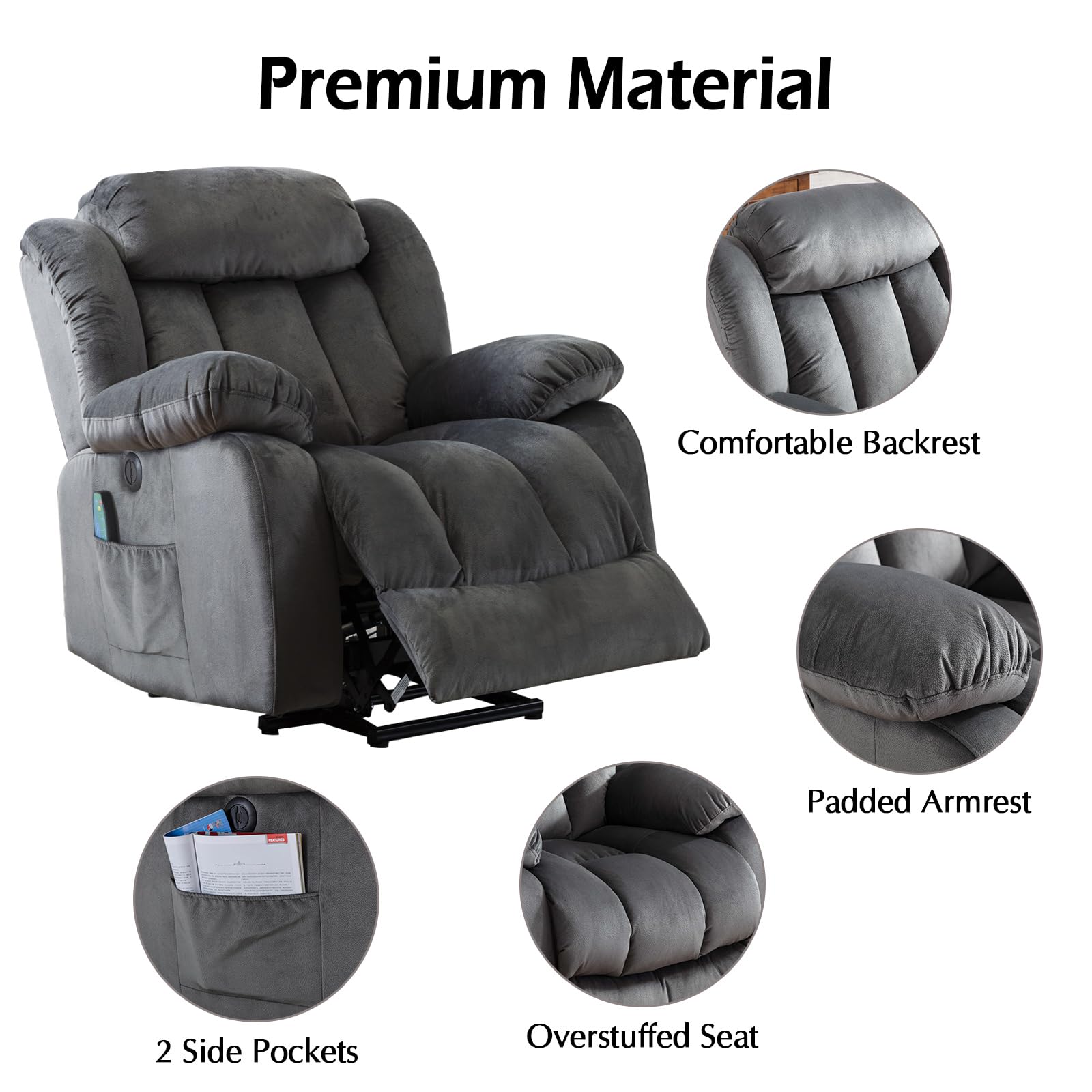 INZOY Recliner Massage Electric Reclining