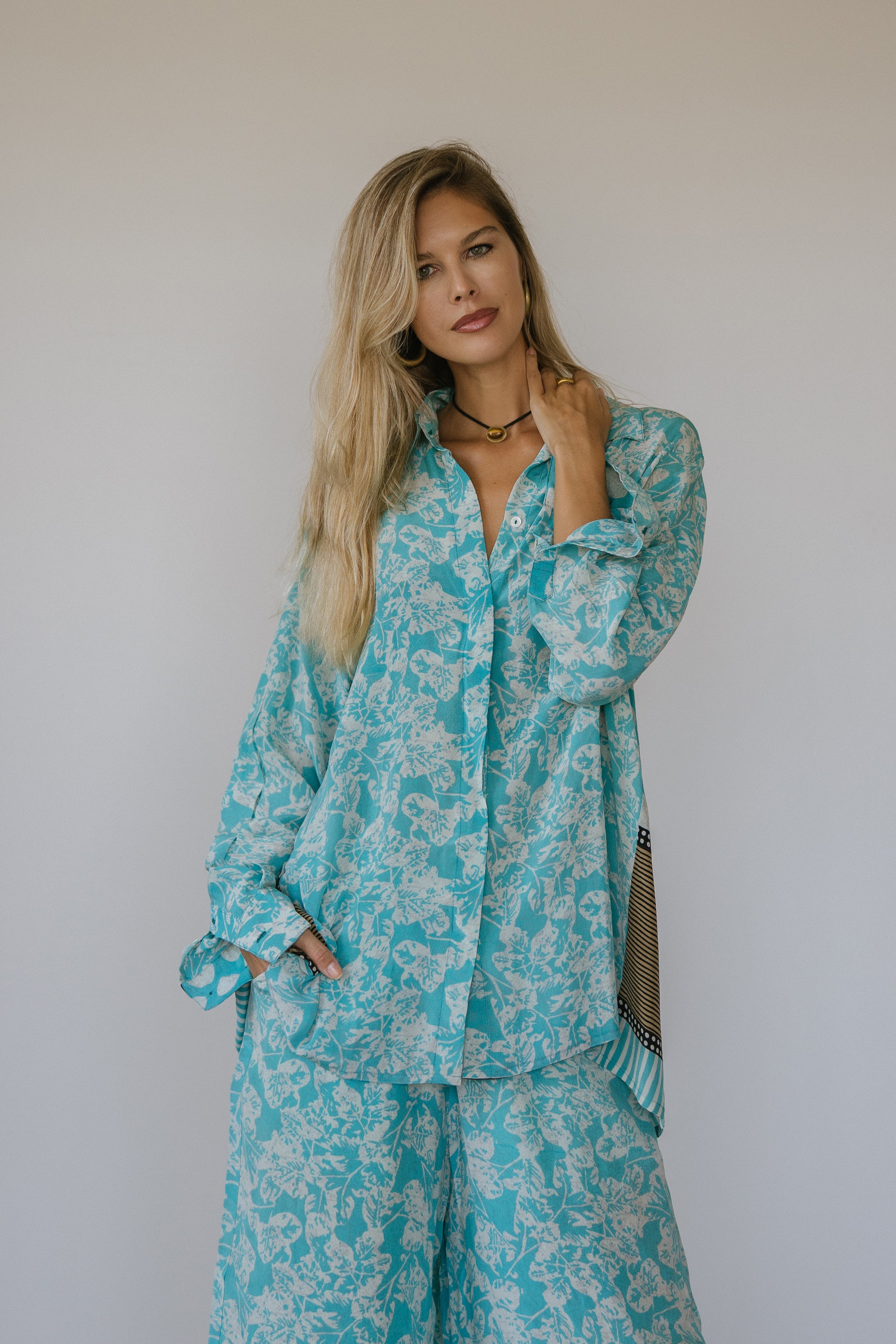 Open Back Boyfriend Shirt - Becca