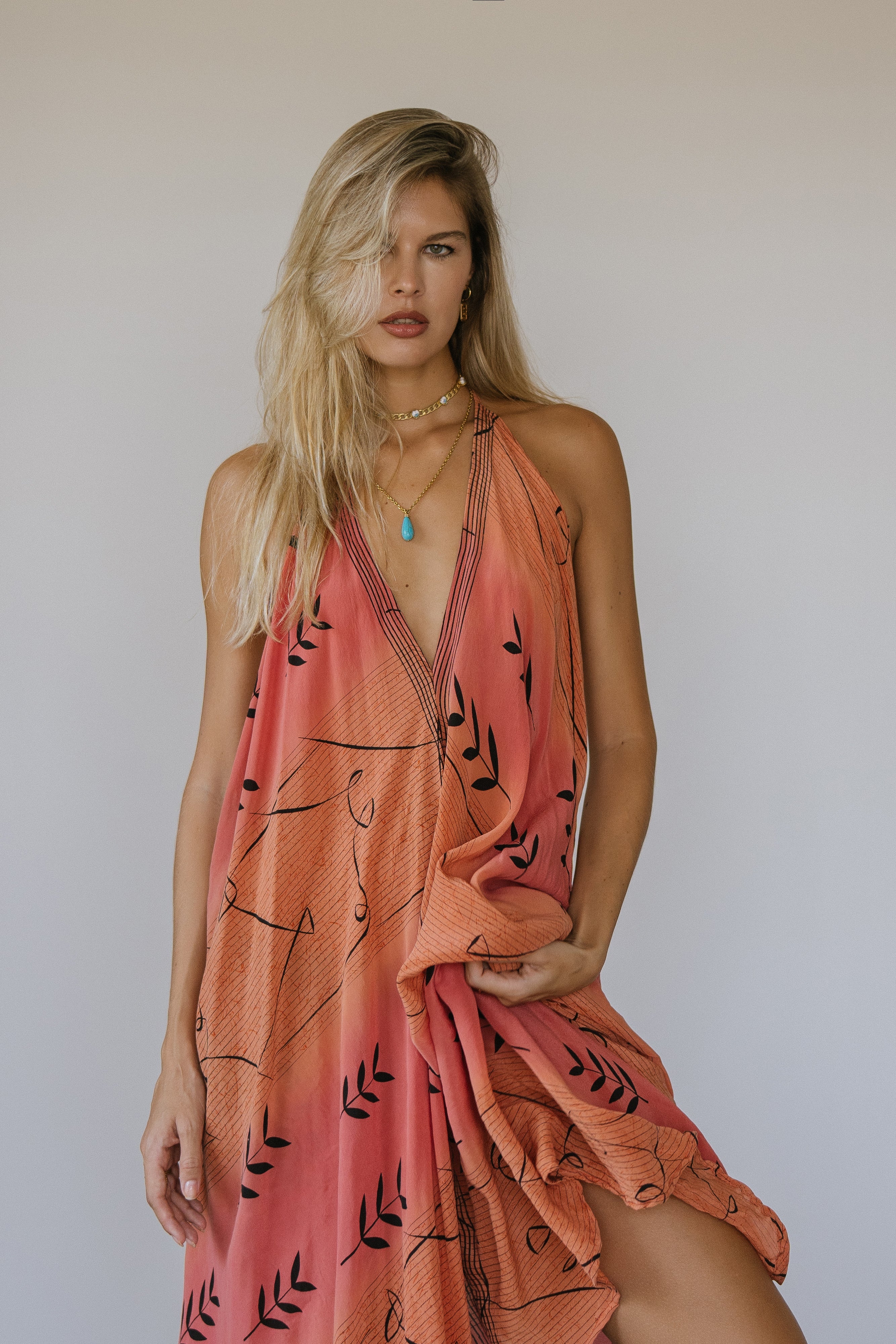 Sun Child Classic Silk Dress - Moon