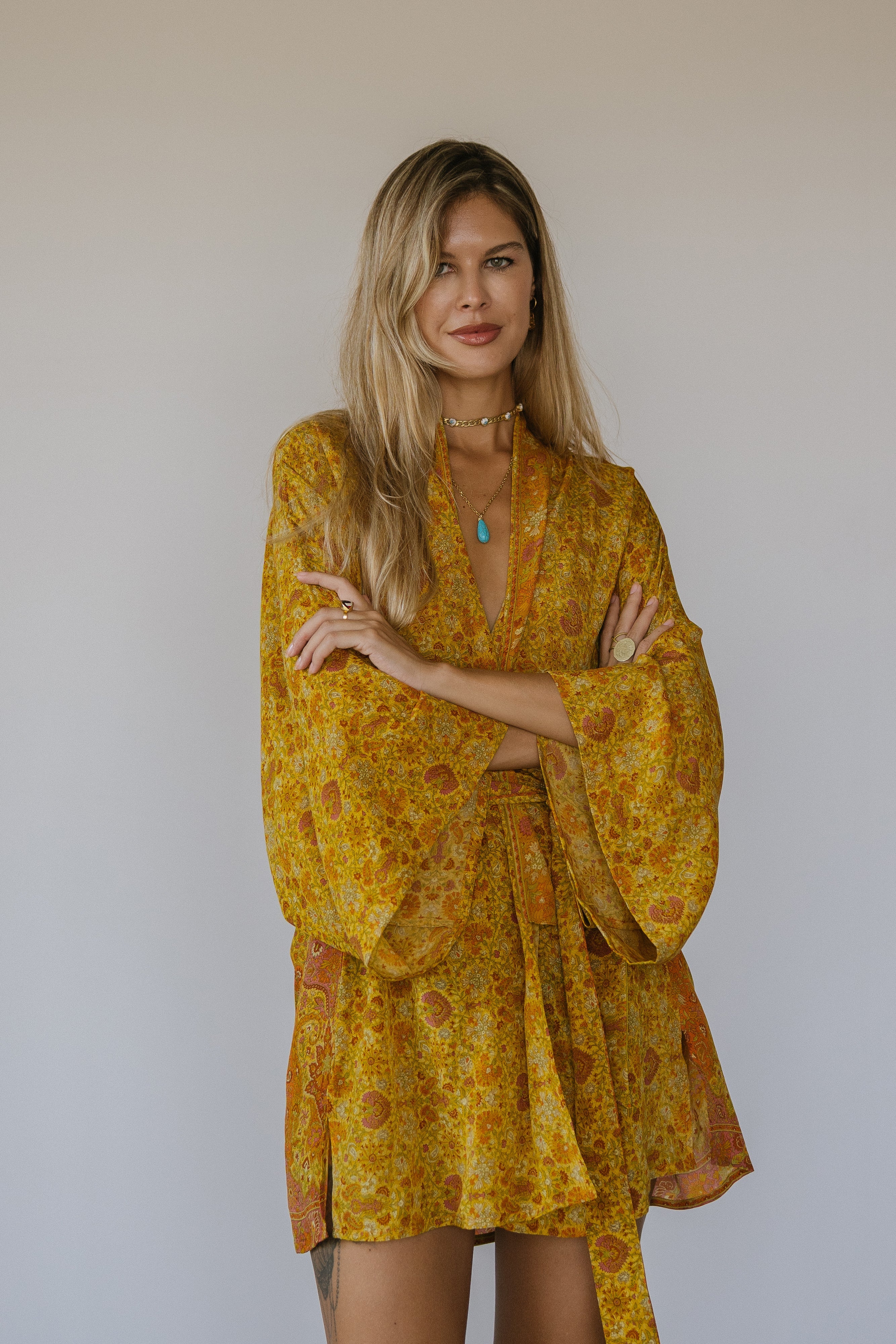 Kimono Wrap Dress - Encino