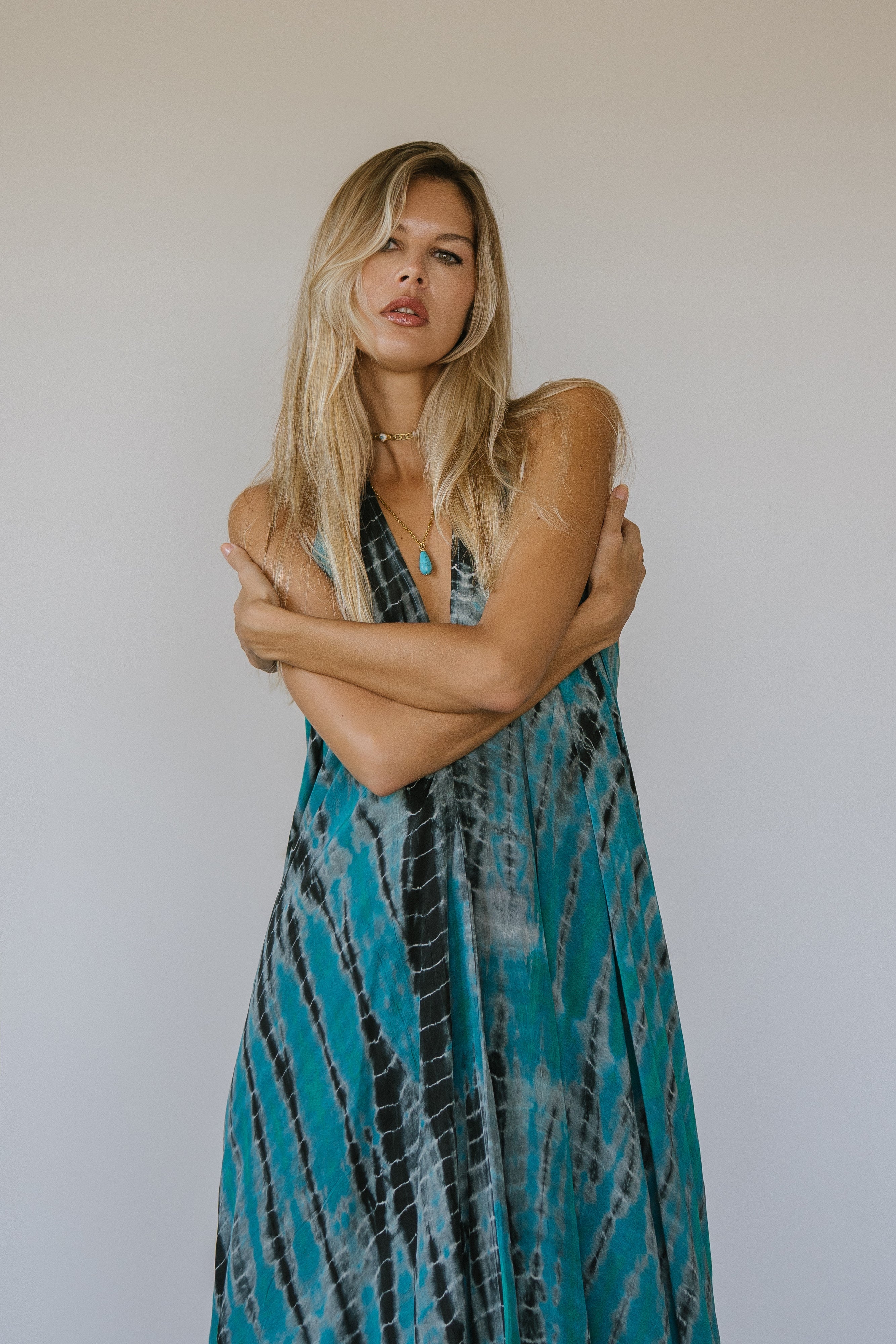 Sun Child Classic Silk Dress - Peppermint