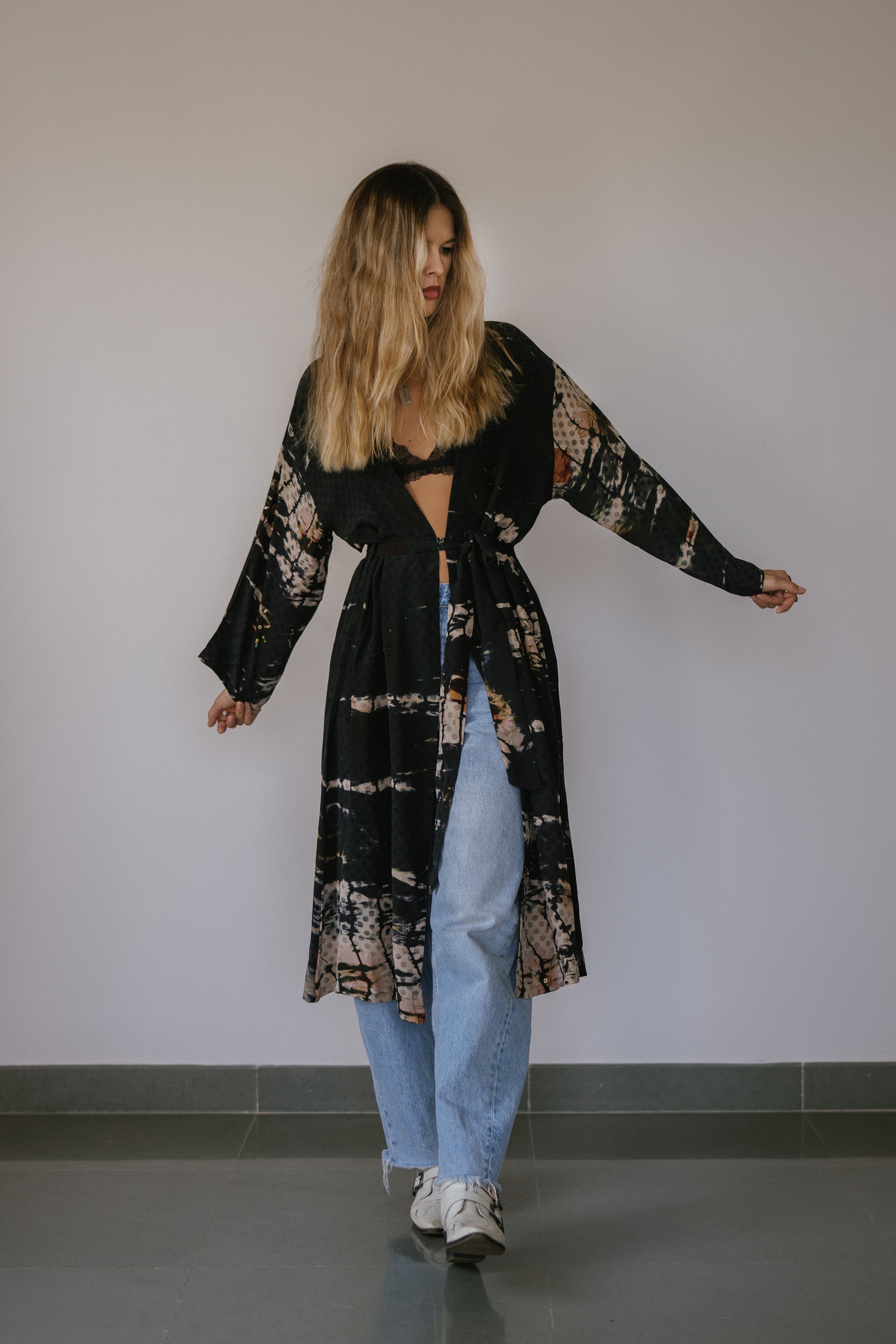 Long Jacket With Belt - Nikita