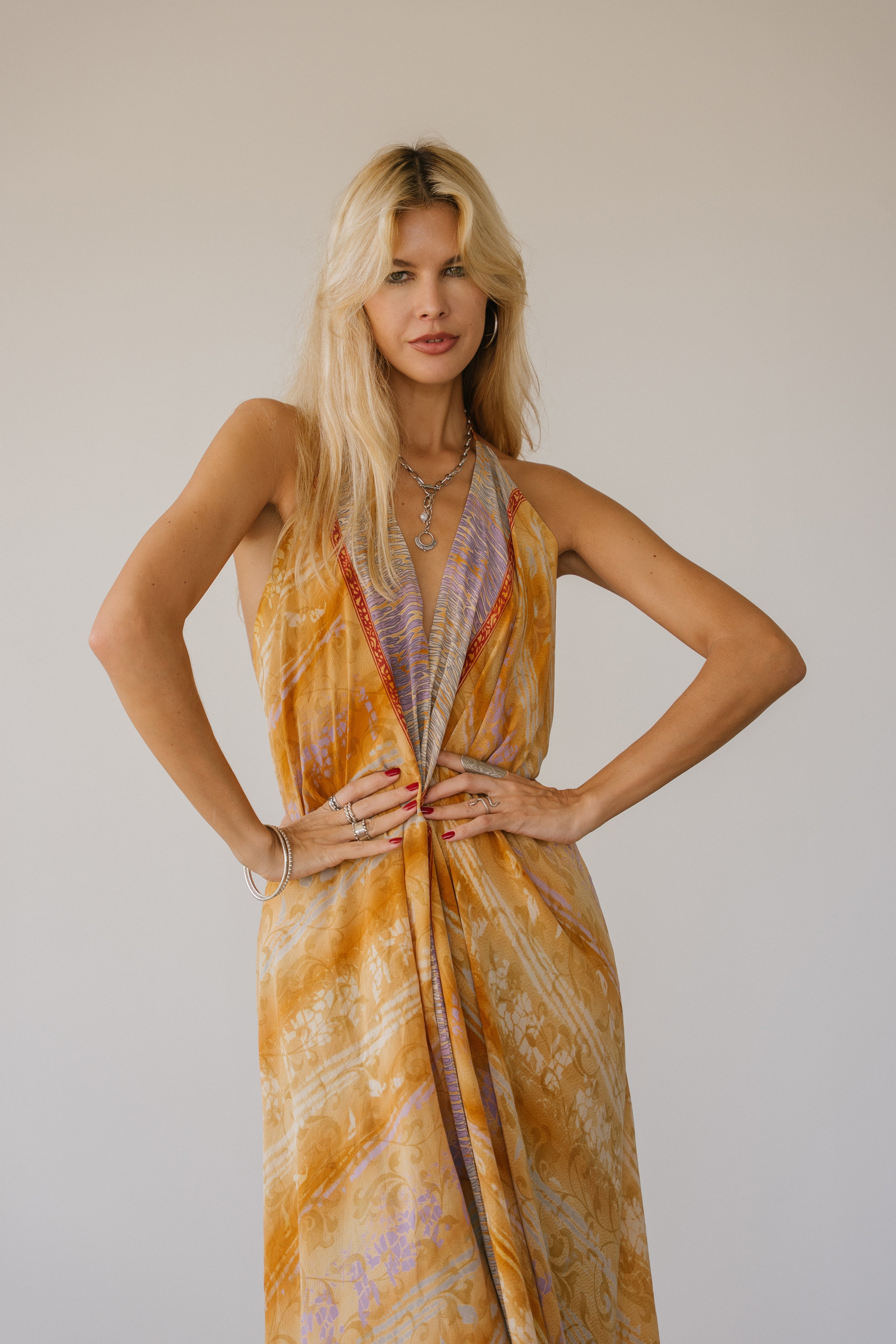 Sun Child Classic Silk Dress - Banks
