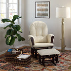 Storkcraft Glider Ottoman Espresso Beige
