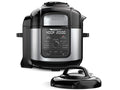 Ninja FD401 Foodi 12-in-1 Deluxe XL 8 qt. Pressure Cooker & Air Fryer that Steams, Slow Cooks, Sears, Sautés, Dehydrates & More, with 5 qt. Crisper Basket, Deluxe Reversible Rack & Recipe Book, Silver